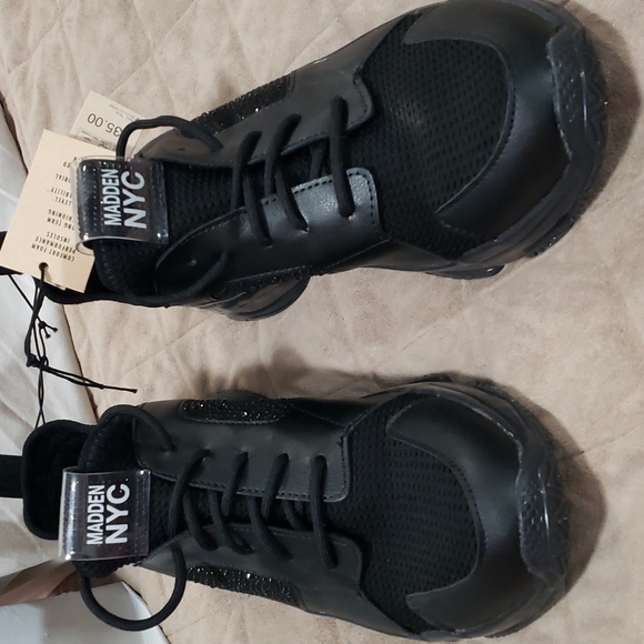 Madden NYC black rhinestone sneakers - Picture 4 of 8